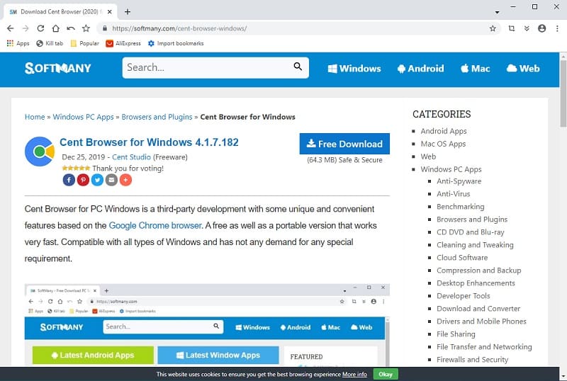 Cent Browser Free Download